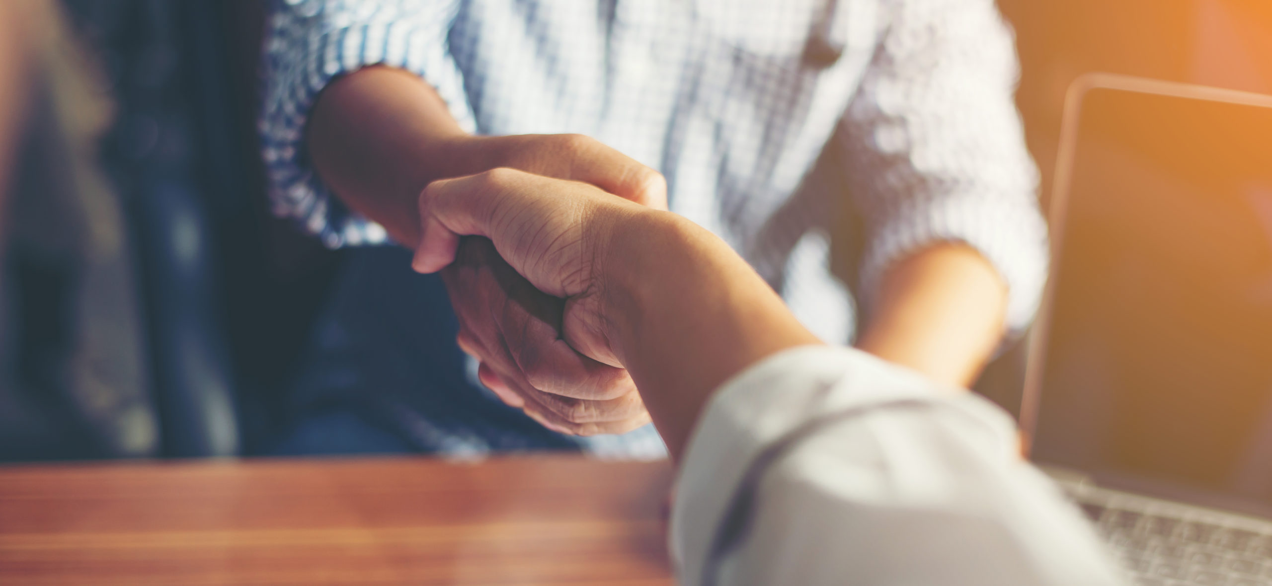 Business People Handshake Greeting Deal at work.